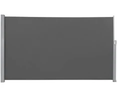 Songmics Šoninė markizė iš aliuminio lydinio, 180 x 400 cm, nepermatoma, antracito spalvos