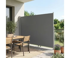 Songmics Šoninė markizė su aliuminio lydinio kasete, 1,8 x 3,5 m, pilka, ištraukiama