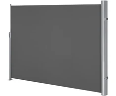 Songmics Šoninė markizė su aliuminio lydinio kasete, antracito, 160 x 350 cm