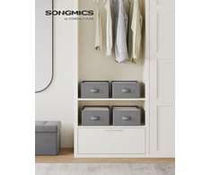 Koduva Spintos organizatoriai su 6 skyriais, 4 vnt., 42 x 30 x 17 cm, pilkai rusvi