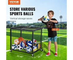 Koduva Sporto kamuolių laikymo vežimėlis VEVOR RF-RY-025 su dvigubais dangčiais, plieno