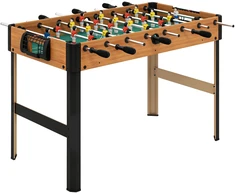 Koduva Stalo futbolo rinkinys, 2 kamuoliukai, neslystančios rankenos, rudos ir juodos spalvos, MDF, 118 x 104 x 69 cm