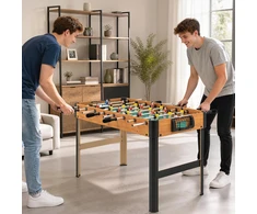 Koduva Stalo futbolo rinkinys, 2 kamuoliukai, neslystančios rankenos, rudos ir juodos spalvos, MDF, 118 x 104 x 69 cm