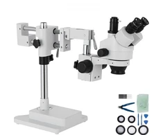 Koduva Stereomikroskopas VEVOR 3.5X-90X, trinokulinis, su dviguba strėline atrama