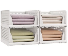 Koduva Sudedamas spintos organizatorius, 4 vnt., baltas, PP plastikas, 43 x 33 x 18,5 cm