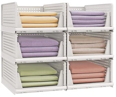 Koduva Sudedamas spintos organizatorius, 6 vnt. rinkinys, baltas, PP plastikas, 43 x 33 x 18,5 cm