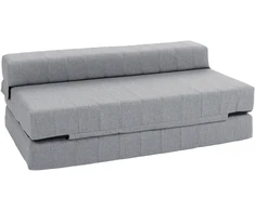 Fotelis Koduva Sulankstoma grindų sofa su miego funkcija, svečių lova, pilka, 138 x 80 x 50 cm