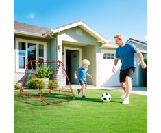 Koduva Sulankstomas futbolo rebounderio tinklas, metalinis rėmas, raudonas, 100 x 68-95 x 90 cm