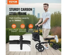 VEVOR Sulankstomas kelio paspirtukas HFK-9270, anglinis plienas, juodas, 91 x 43 x 104 cm