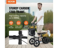 VEVOR Sulankstomas kelio paspirtukas HFK-9225G-12, juodas, anglinis plienas, iki 160 kg