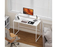Koduva Sulankstomas rašomasis stalas su monitoriaus laikikliu, baltas, 100 x 48 x 87,5 cm
