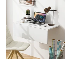 Promotion Sulankstomas sieninis stalas 80x60 cm baltas spalvos