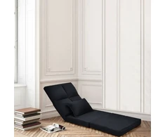 Koduva Sulankstomas sofa-lova su pagalve, juoda