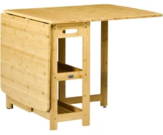 Koduva Sulankstomas valgomojo stalas, bambukas, natūralios medienos spalva, 149,5 x 80 x 73,5 cm