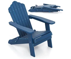Koduva Sulankstomų Adirondack lauko kėdžių rinkinys, 2 vnt., HIPS plastikas, tamsiai mėlyna, 88 x 77 x 95 cm