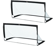 Koduva Sulankstomų futbolo vartų 2 vnt. rinkinys, 183 x 90 x 90 cm, juodas