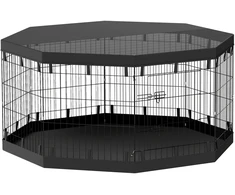 Koduva Šuniukų aptvaras, 76 cm aukščio, Ø159 cm, 8 panelės, juodas