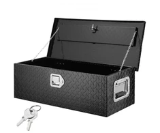 Koduva Sunkvežimio kėbulo įrankių dėžė VEVOR JL-TB19-1, aliuminis, juoda, 76 x 33 x 24 cm