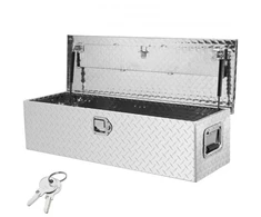Koduva Sunkvežimio kėbulo įrankių dėžė VEVOR JL-TB19-2, aliuminis, sidabrinė, 99 x 33 x 25 cm