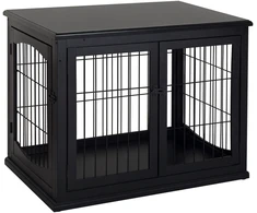 Koduva Šuns narvas, juodas, MDF ir metalo, 81 x 58,5 x 66 cm