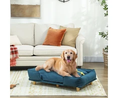 Aosom Šuns sofa-lova, tamsiai mėlyna, 96 x 66 x 24 cm