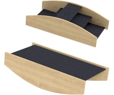 Koduva Šunų agility rampa 2-in-1, supynė ir laipteliai, neslystanti, eglės mediena, 80 x 39,5 cm