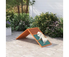 Koduva Šunų agility rampa, sulankstoma, reguliuojamo aukščio, neslidi, eglės mediena, iki 40 kg, 173 x 59 x 66 cm, oranžinė / žalia