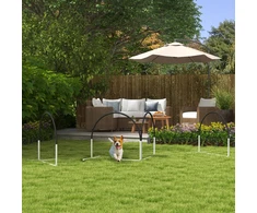 Koduva Šunų agility rinkinys, 4 dalių, 89 x 69 x 99 cm, balta + juoda