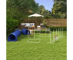 Koduva Šunų agility rinkinys, 7 dalių, mėlyna / oranžinė / balta, plastikas