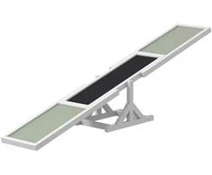 Koduva Šunų agility supynės, baltos, 180 x 30 x 30 cm, iki 30 kg