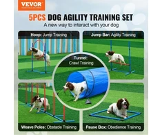 VEVOR Šunų agility treniruočių rinkinys, 5 dalių, PVC