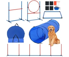 VEVOR Šunų agility treniruočių rinkinys, 5 dalių, PVC
