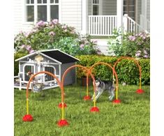 Koduva Šunų agility treniruočių rinkinys, 5 dalių, oranžinis ir geltonas, 100 x 19,5 x 95 cm