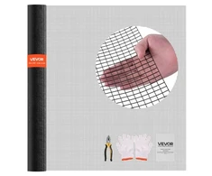 VEVOR Suvirintos vielos tvoros tinklas, juodas, 183 x 1524 cm, akutės 1,3 x 1,3 cm