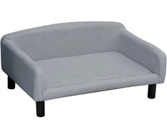Aosom Šviesiai pilka augintinio sofa su nuimama pagalvėle, iki 20 kg