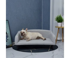 Aosom Šviesiai pilka augintinio sofa su nuimama pagalvėle, iki 20 kg
