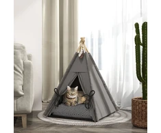 Koduva Tipi stiliaus augintinio lovelė, pilka, 60 x 60 x 76 cm