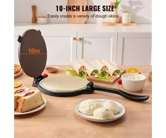 Koduva Tortilijų presas VEVOR HES250, 25 cm, ketaus, sidabrinis