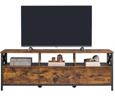 Koduva TV staliukas televizoriams iki 65 colių, 147 x 40 x 50 cm, rudas-juodas