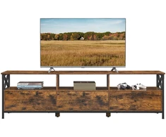 Koduva TV staliukas televizoriams iki 80 colių, 178 x 40 x 50 cm, ruda-juoda