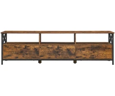 Koduva TV staliukas televizoriams iki 80 colių, 178 x 40 x 50 cm, ruda-juoda