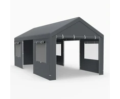 Koduva Tvirtas Automobilio Stoginė 586x308x280cm su Ventiliuojamais Langais