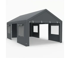 Koduva Tvirtas Automobilio Stoginė 600x361x295cm su Ventiliuojamais Langais