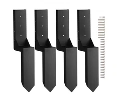VEVOR Tvoros stulpo inkaro remonto rinkinys, 4 vnt., plienas, 8,9 x 8,9 cm