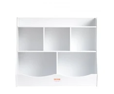 Koduva Vaikiška daiktų laikymo lentyna VEVOR su knygų lentyna, 5 skyriai, MDF, balta, 89 x 40 x 76 cm
