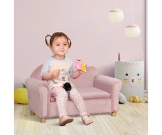 Koduva Vaikiška sofa, 2 vietų, rožinė, 84 x 41,5 x 48,5 cm