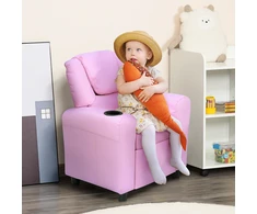 Koduva Vaikiška sofa-kėdė su pakoja, rožinė, 3–6 m., 65 kg