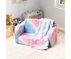 Koduva Vaikiška sofa su antklode 2in1 rožinė