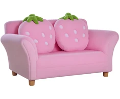 Fotelis Koduva Vaikiška sofa su braškių dizainu, rožinė, 90 x 53 x 48 cm