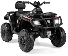 Koduva Vaikiškas ATV 24V 2 vietų elektrinis keturratis, 4 varikliai, juodas